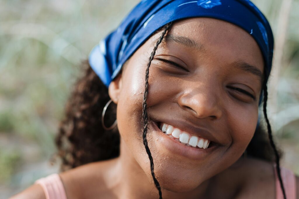 lady smiling